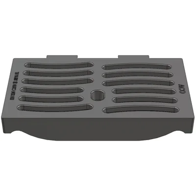 Grille de route carrée classe C 250 avec socle en béton type 6 et cadre réglable NIVOPLAN, DN 520 / DN 370