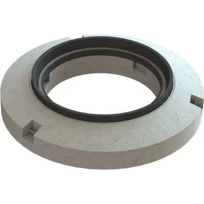 Couvercle b&eacute;tonn&eacute; classe D 400 avec socle en b&eacute;ton r&eacute;glable NIVOPLAN, DN 600