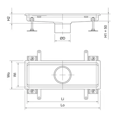 ACO CleanBox &ndash; Vasca igieniche senza flangia d&lsquo;attaco
