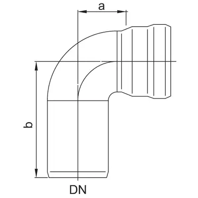 GM-X Winkelb&ouml;gen &ndash; Steckmuffe 1 A