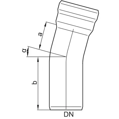 GM-X B&ouml;gen &ndash; Steckmuffe 1 A, 45&deg;