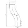 GM-X Coudes - Manchon enfichable 1 A, tubes de saut, d&eacute;calage : 130 mm