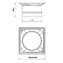 Aufsatzst&uuml;ck 150 x 150 zu ClassicPoint mit Halterand & Verl&auml;ngerung 2208783 & Dichtung 2208785