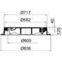 Couvercle classe D 400 en fonte pour DN 600, spéciale étanche et retenue, DN 600