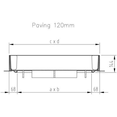 PAVING Dispositif de fermeture, profondeur du couvercle 120 mm cadre et couvercle en acier galvanisé à chaud