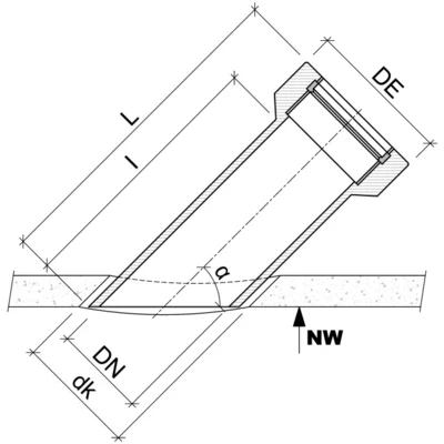 CENTUB Seitenanschluss für Betonrohre 45-89° 