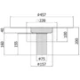 Gully 157 multisezionale senza sifone, scarico verticale DN 70 - DN 100 senza corpo d'isolamento