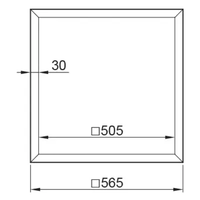 Cadre encastr&eacute; pour bo&icirc;tier de connection 565 x 565 x 15 mm